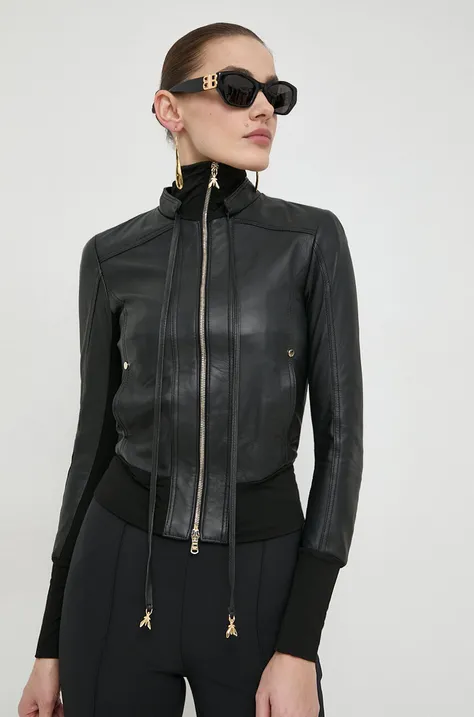 Куртка Patrizia Pepe жіноча колір чорний перехідна