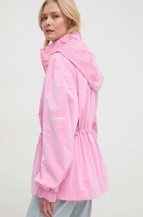Patrizia Pepe kurtka damska kolor różowy przejściowa