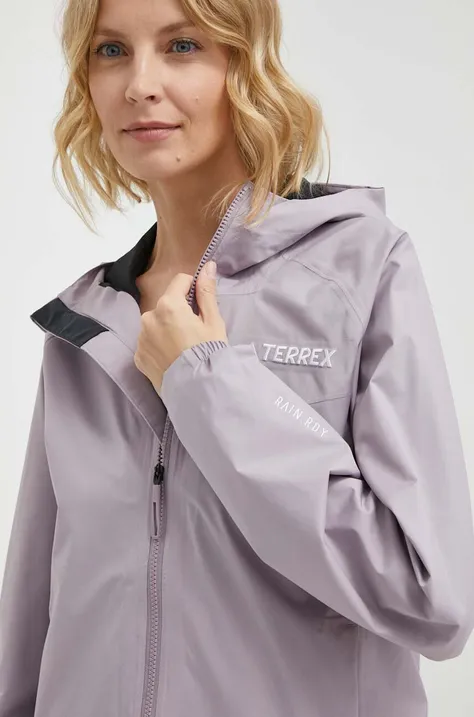 Vodoodporna jakna adidas TERREX Multi ženska, vijolična barva