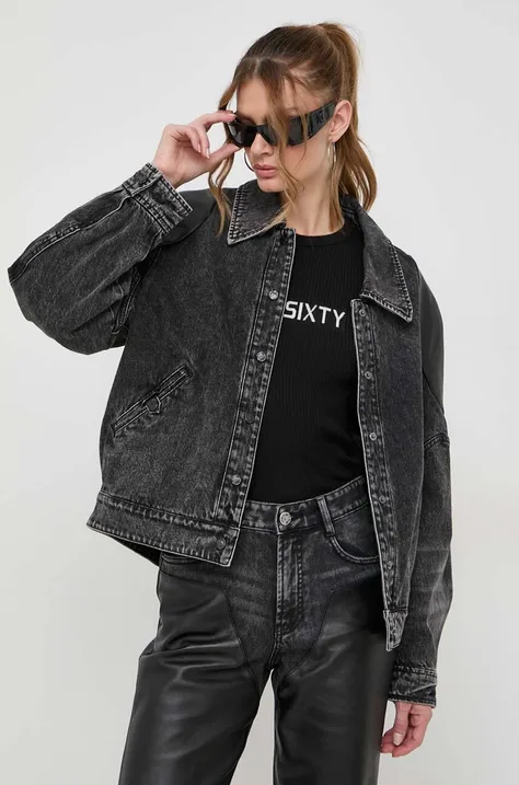 Jeans jakna Miss Sixty ženska, črna barva