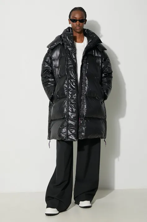 Pernata jakna adidas Originals za žene, boja: crna, zimu, oversize