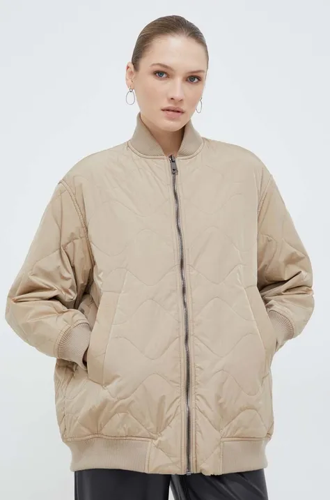 Куртка Weekend Max Mara жіноча колір бежевий перехідна oversize