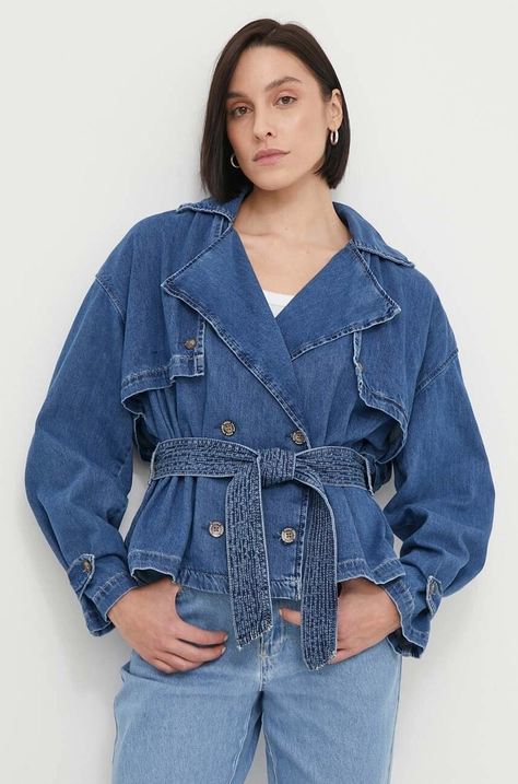 Pepe Jeans farmerdzseki női, sötétkék, átmeneti