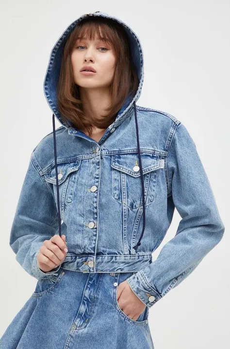Джинсова куртка Moschino Jeans жіноча перехідна oversize