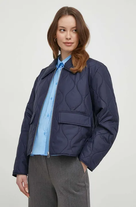 Куртка Gant жіноча колір синій перехідна