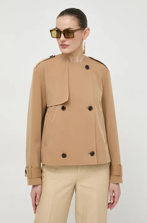 Куртка BOSS жіноча колір бежевий перехідна