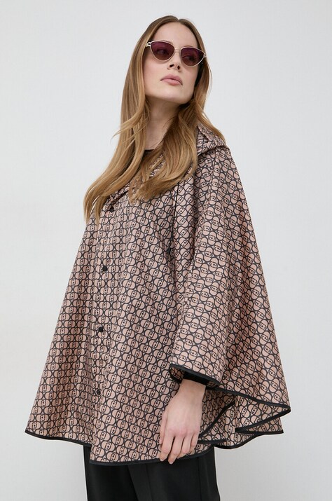 Liu Jo geaca femei, culoarea bej, de tranzitie, oversize