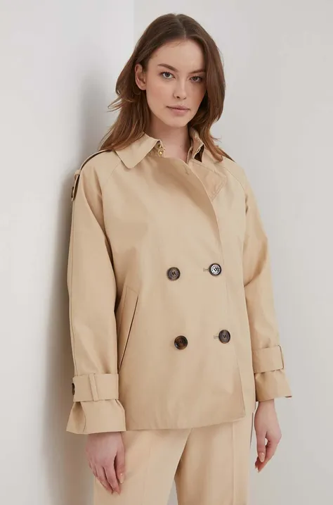 Куртка Barbour жіноча колір бежевий перехідна