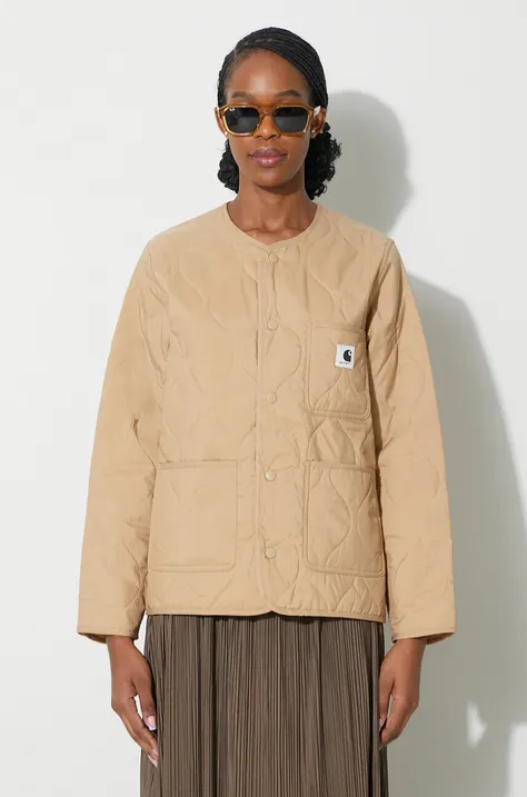Carhartt WIP giacca Skyler Liner donna colore beige  I031602.1YAXX