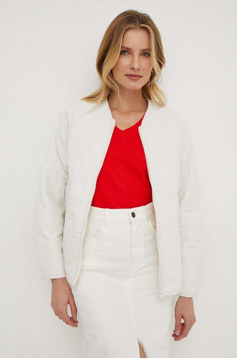 Куртка United Colors of Benetton жіноча колір бежевий перехідна