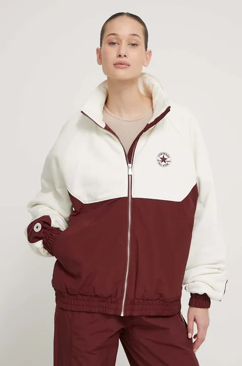 Куртка Converse жіноча колір бежевий зимова oversize