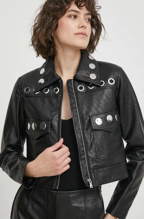 Куртка Sisley жіноча колір чорний перехідна