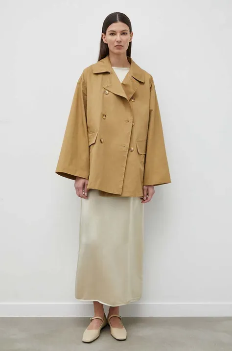 Lovechild rövid kabát női, bézs, átmeneti, oversize