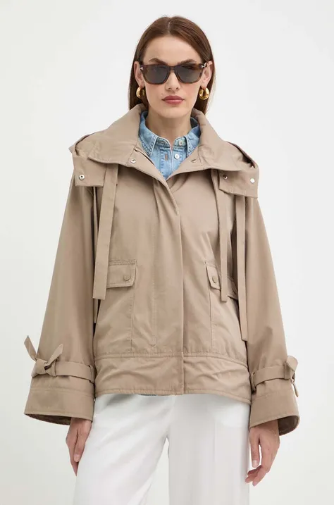 Куртка Marella жіноча колір бежевий перехідна 2413021015200