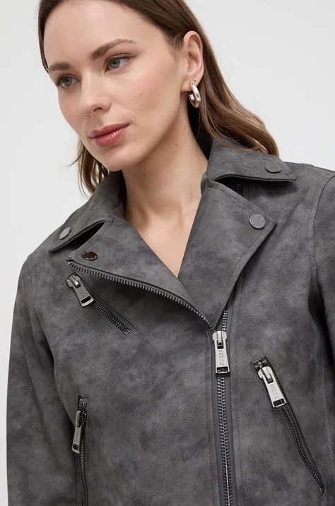 Куртка Guess жіноча колір сірий перехідна