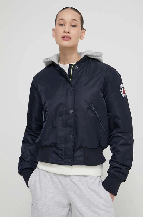 Superdry bomber dzseki női, sötétkék, átmeneti