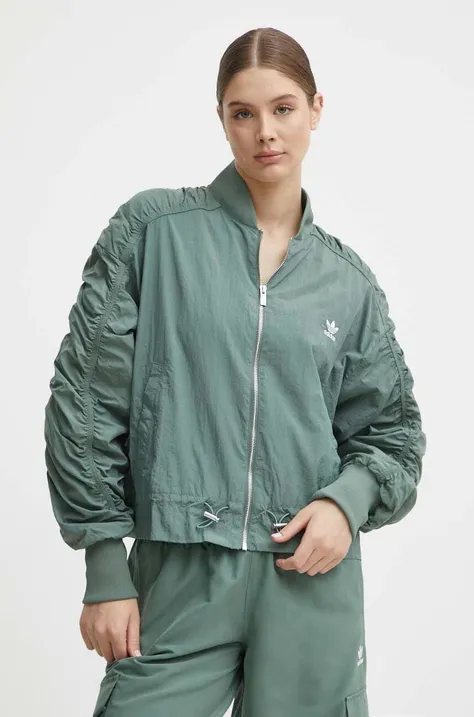 Куртка adidas Originals женская цвет зелёный переходная IY3421