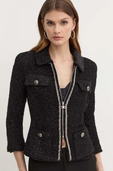 Куртка Elisabetta Franchi жіноча колір чорний перехідна GI07542E2