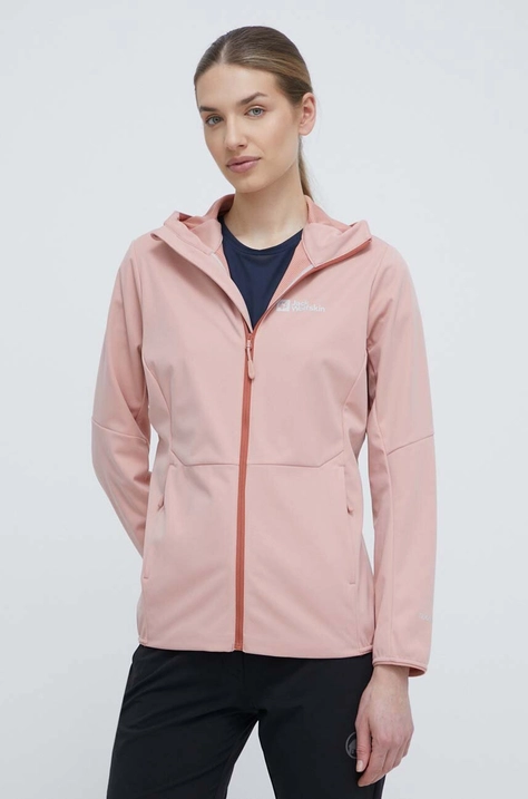 Outdoor jakna Jack Wolfskin Feldberg Hoody boja: ružičasta, 1306863