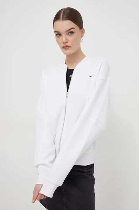 Кофта Tommy Jeans жіноча колір білий однотонна