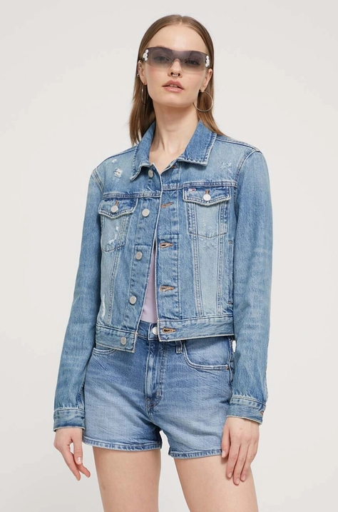 Tommy Jeans geacă din denim femei, de tranziție DW0DW17660