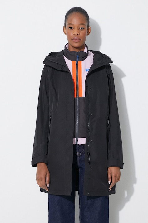 Куртка Helly Hansen жіноча колір чорний перехідна 54075