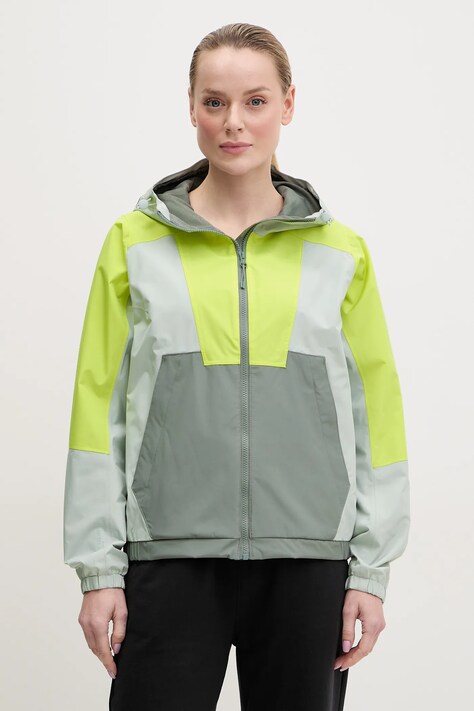 Helly Hansen geaca femei, culoarea verde, de tranzitie, 54077