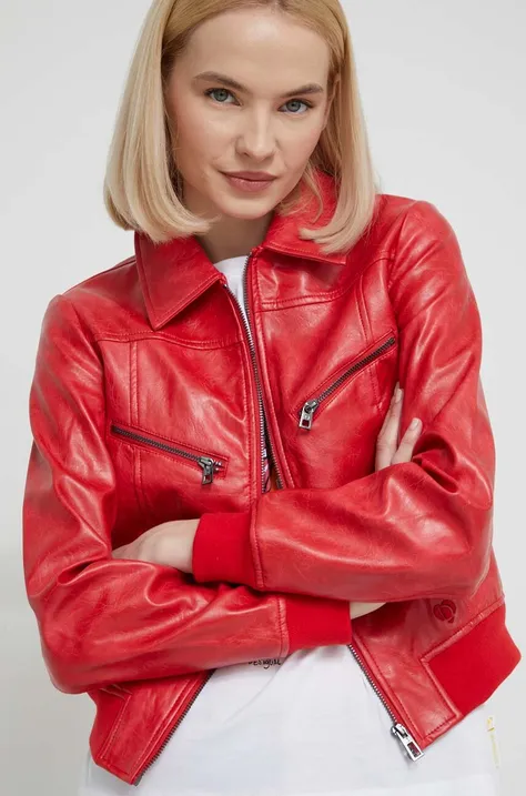 Desigual kurtka damska kolor czerwony przejściowa