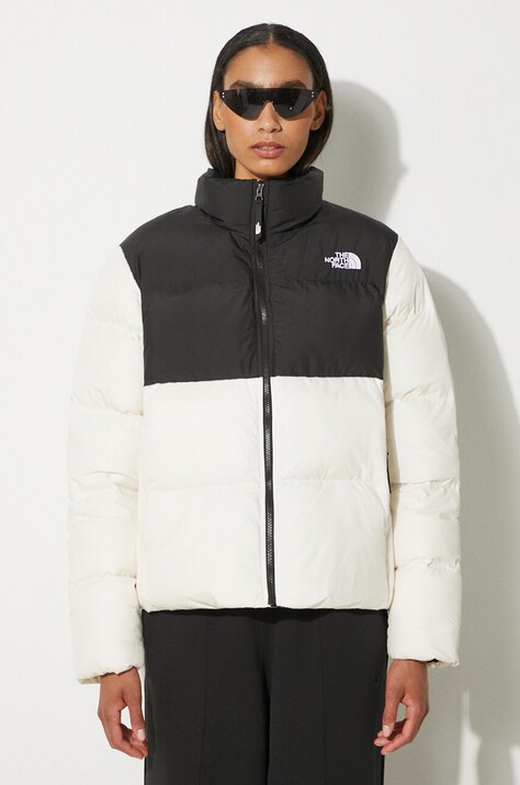 The North Face geacă W Saikuru Jacket femei, culoarea bej, de iarnă, NF0A853NQLI1