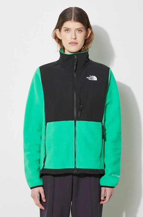 Dukserica od flisa The North Face W Denali Jacket boja: zelena, bez uzorka, NF0A7UR6PO81