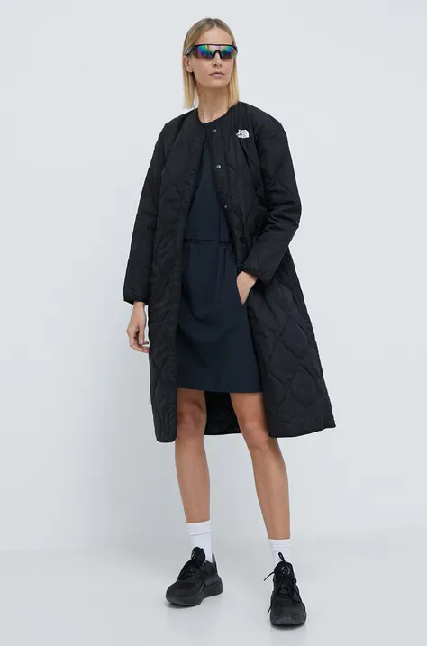Куртка The North Face жіноча колір чорний перехідна