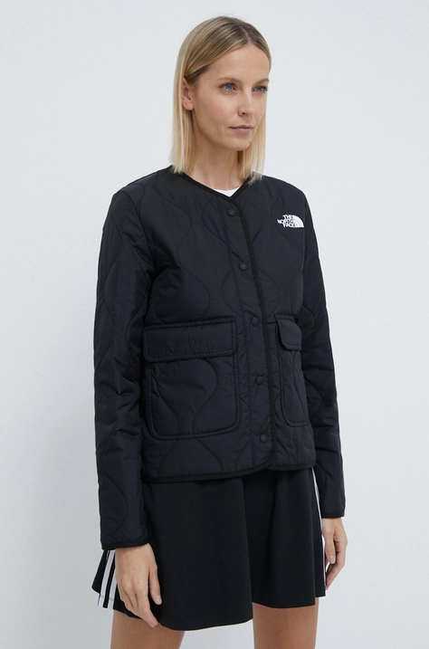 Jakna The North Face za žene, boja: crna, prijelazno razdoblje, NF0A83IDJK31