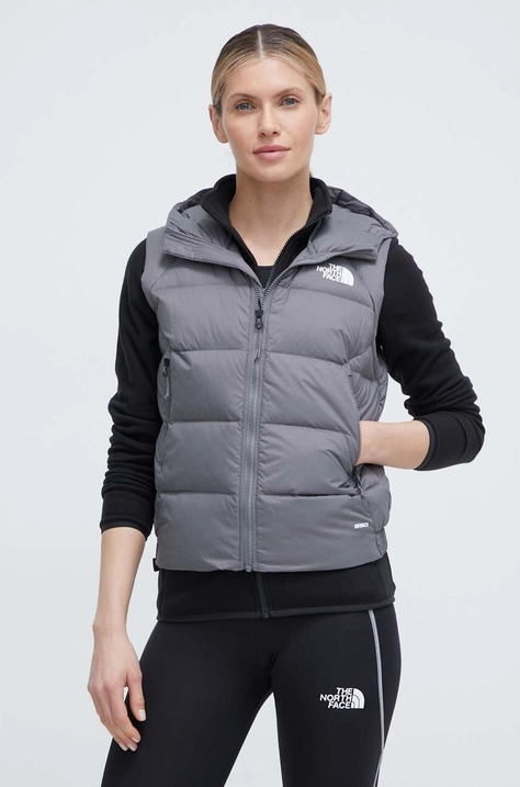 Športová páperová vesta The North Face Hyalite šedá farba, zimná, NF0A7SXE0UZ1