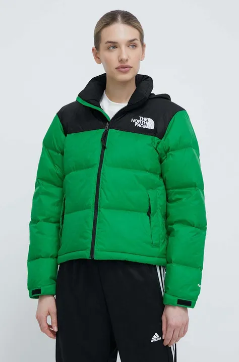 Pernata jakna The North Face 1996 RETRO NUPTSE JACKET za žene, boja: zelena, za zimu, NF0A3XEOPO81