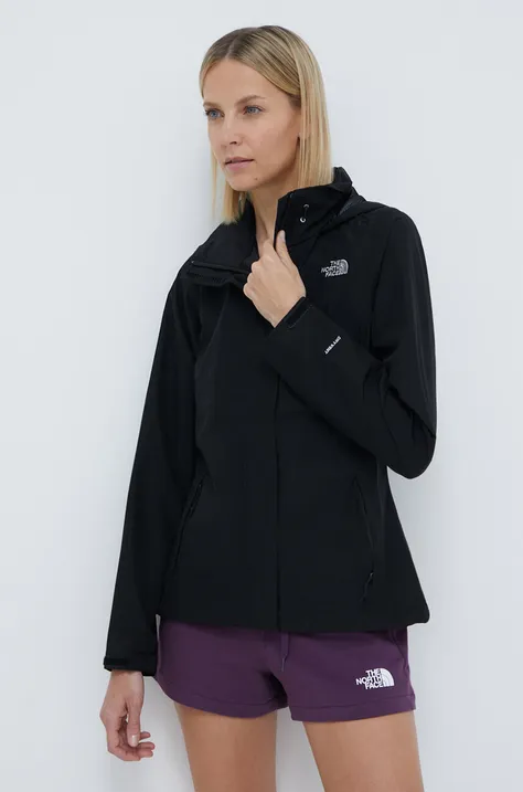 Куртка The North Face жіноча колір чорний перехідна