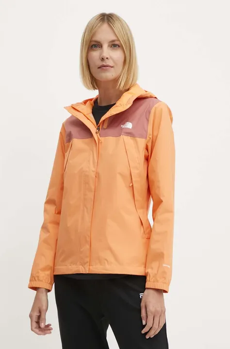 Куртка The North Face жіноча колір помаранчевий перехідна NF0A7QEUZQI1