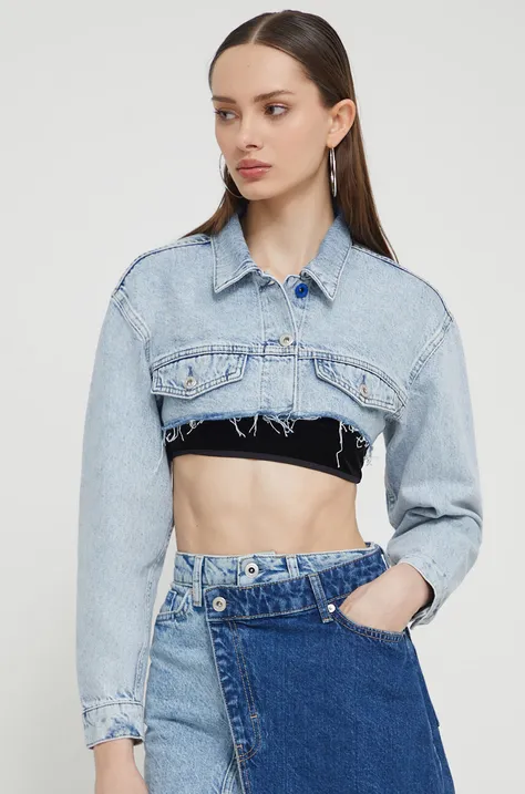 Karl Lagerfeld Jeans geaca jeans femei, de tranzitie
