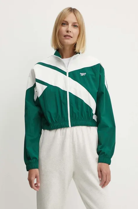Куртка Reebok Classic Archive Essentials жіноча колір зелений перехідна oversize 100076212