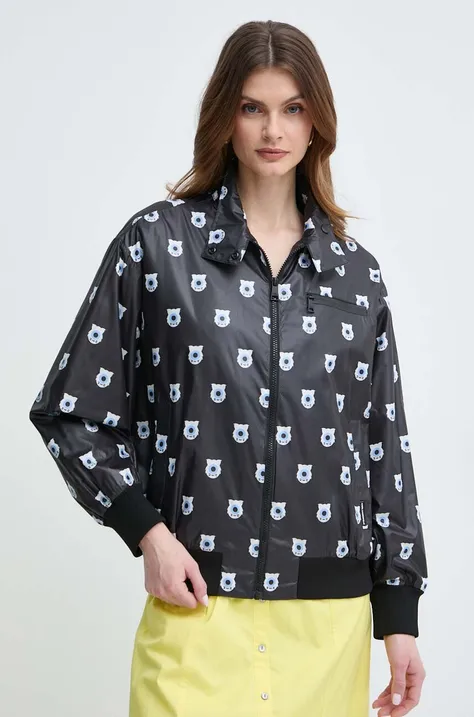 Куртка-бомбер Karl Lagerfeld x Darcel Disappoints женский цвет чёрный переходная oversize
