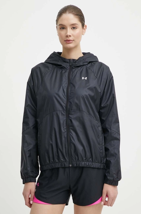 Under Armour windbreaker Rival culoarea negru, de tranzitie