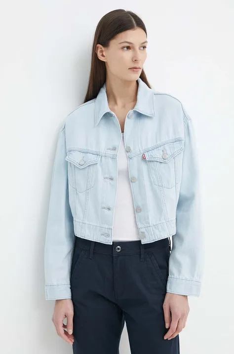 Levi's giacca di jeans donna colore blu