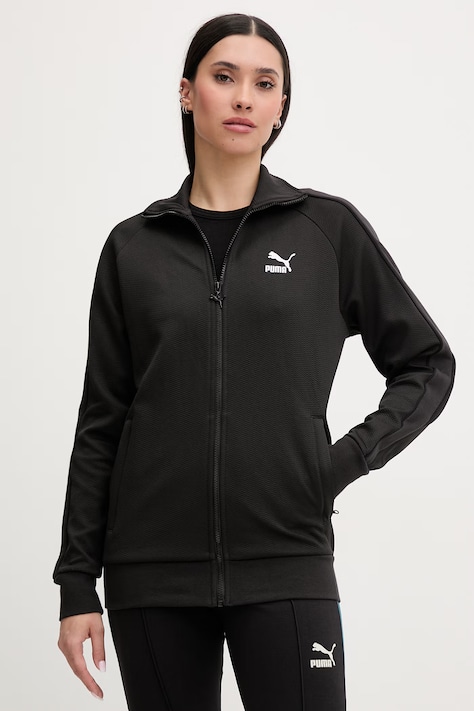 Puma dukserica na zakopčavanje ženska T7 Track crna 624328