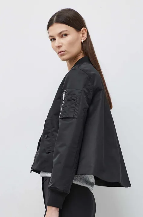 Куртка Theory жіноча колір чорний перехідна