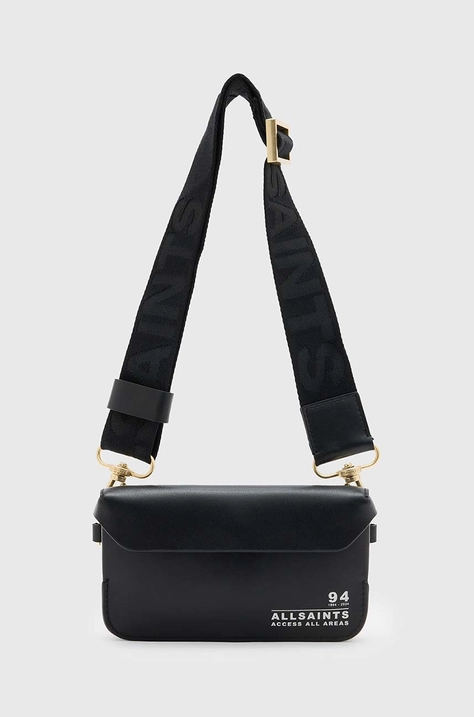 Μπουφάν AllSaints ZOE ACCESS CROSSBODY χρώμα: μαύρο, W059XA