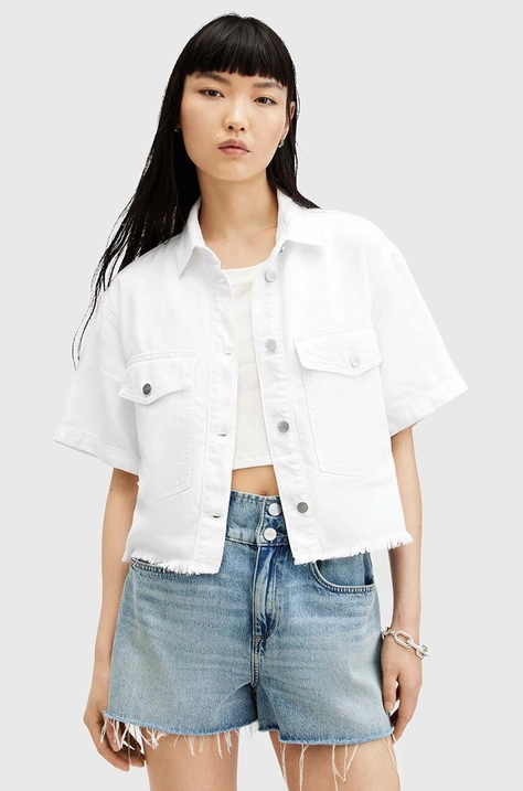 Rifľová bunda AllSaints TOVE SS DENIM SHIRT prechodný, W113PA