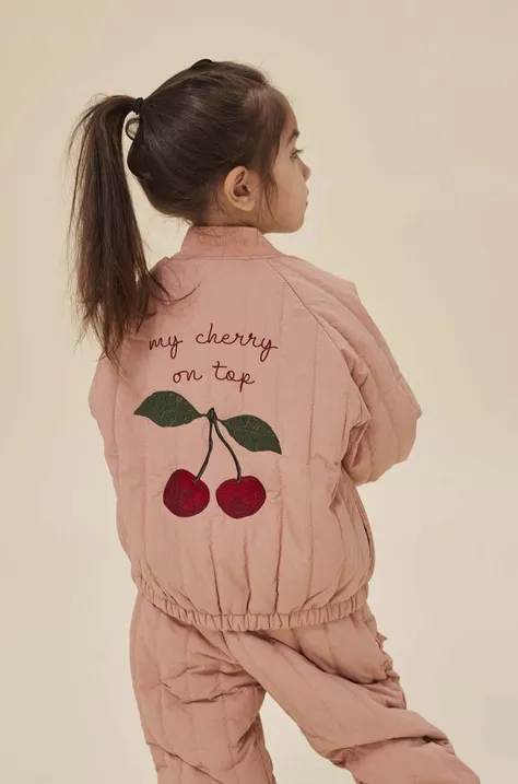Детская куртка-бомбер Konges Sløjd цвет розовый