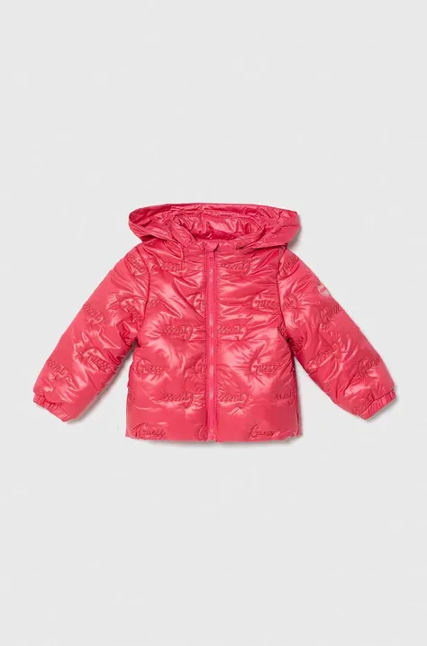 Otroška jakna Guess roza barva