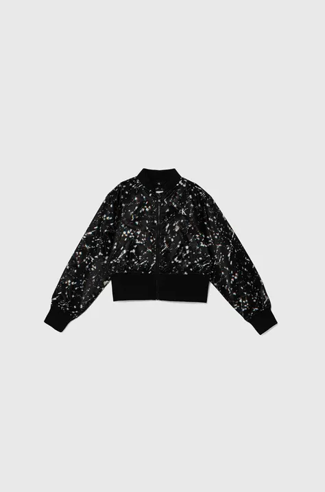 Calvin Klein Jeans kurtka bomber dziecięca kolor czarny