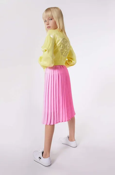 Detská bunda Karl Lagerfeld žltá farba