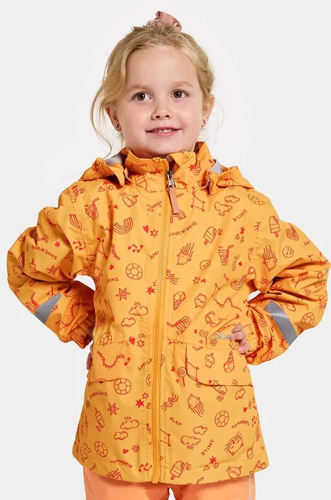 Αδιάβροχο παιδικό μπουφάν Didriksons NORMA KIDS PR JKT 3 χρώμα: πορτοκαλί